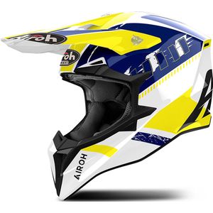 AIROH - Wraaap Feel - Offroadhelm - Geel/Blauw - Glans