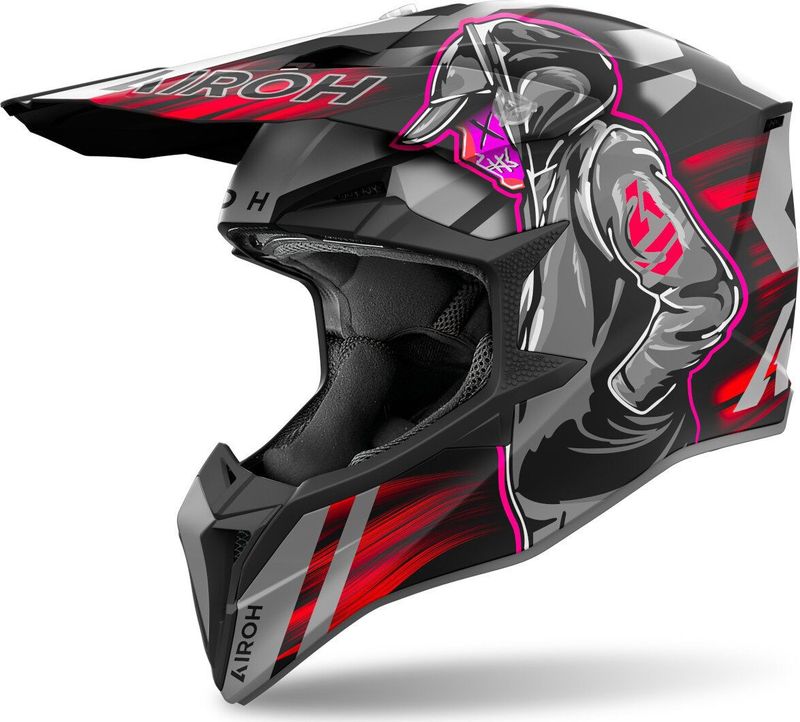 Airoh - Wraap Cyber - Offroadhelm - Zwart - HRT Materiaal