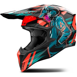 Airoh - Wraap Cyber - Offroadhelm - Zwart - HRT Materiaal