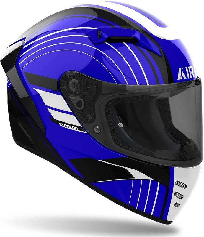 Airoh Connor Achieve, integraalhelm, Blauw/Zwart/Wit, XL