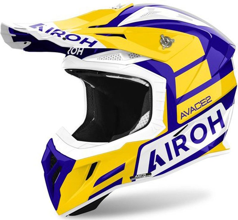 Airoh - Aviator Ace 2 - Offroad Helm - Geel - Composite Carbon