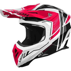 Airoh - Aviator Ace 2 - Offroad Helm - Rood - Glanzend - Composite Carbon