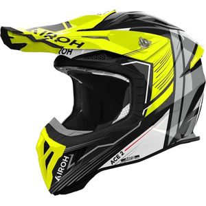Airoh - Aviator Ace 2 - Offroad Helm - Geel - Glanzend - Composite Carbon