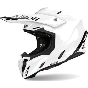AIROH - Twist III Color - Off-Road Helm - Wit Glans - Hoogwaardige Materialen