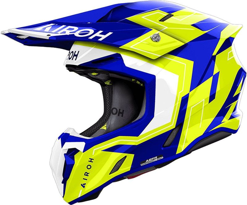 Airoh - Twist 3.0 - Helm - Blauw Geel - Offroad