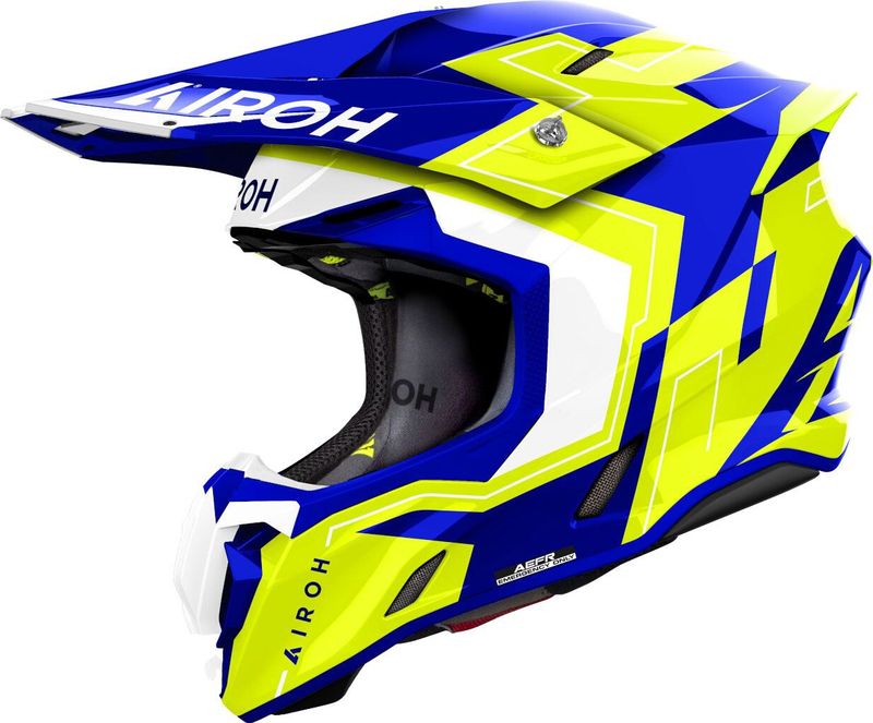 AIROH - Twist III Dizzy - Off-Road Helm - Zwart - High-Resistance Thermoplastic