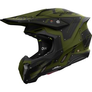 Airoh - Twist 3 - Offroad Helm - Zwart Groen - HRT-Schaal