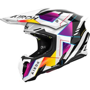 Airoh Twist 3 Rainbow Wit Paars Offroad Helm Maat S