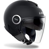 Airoh - Helios - Jethelm - Zwart - Thermoplastisch - Bluetooth-gereed