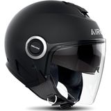 Airoh - Helios - Jethelm - Zwart - Thermoplastisch - Bluetooth-gereed