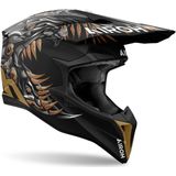 AIROH Wraap Cyborg Off-Road Helm - Zwart/Bruin - Mat - Lichtgewicht