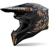 AIROH Wraap Cyborg Off-Road Helm - Zwart/Bruin - Mat - Lichtgewicht