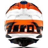 Airoh - Aviator 3 AMS² - Crosshelm - Glans Blauw Wit Oranje - HPC-Carbon Kevlar Composite