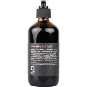 Oway Silver Steel Paarse Shampoo neutraliseert gele Tinten 240 ml