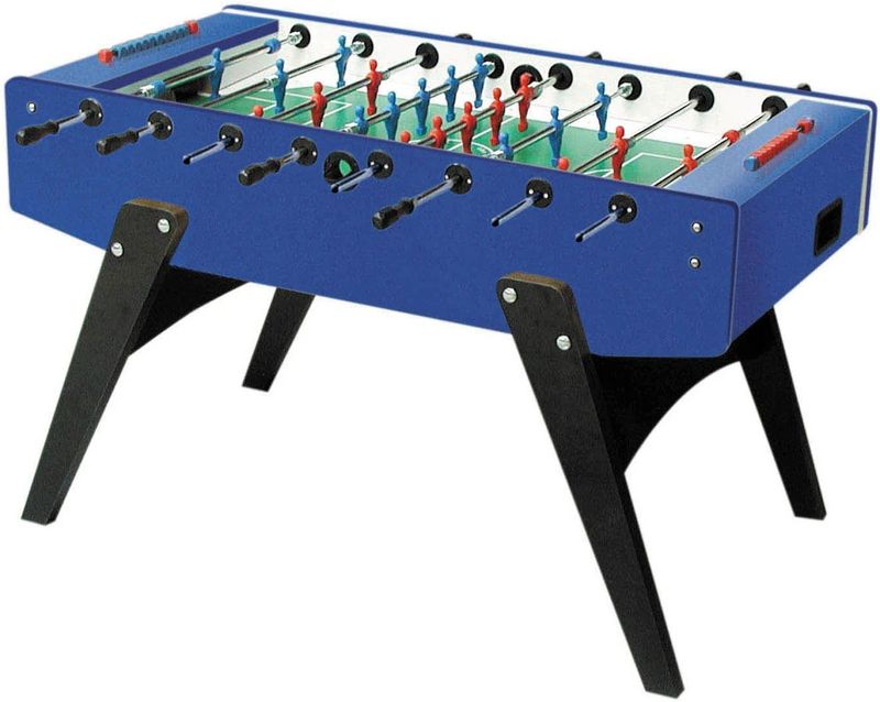 Garlando G-2000 Voetbaltafel - Kickertafel - Doorlopende stangen - Blauw - Voetbal - Voor zakelijk gebruik - inclusief 10 balletjes