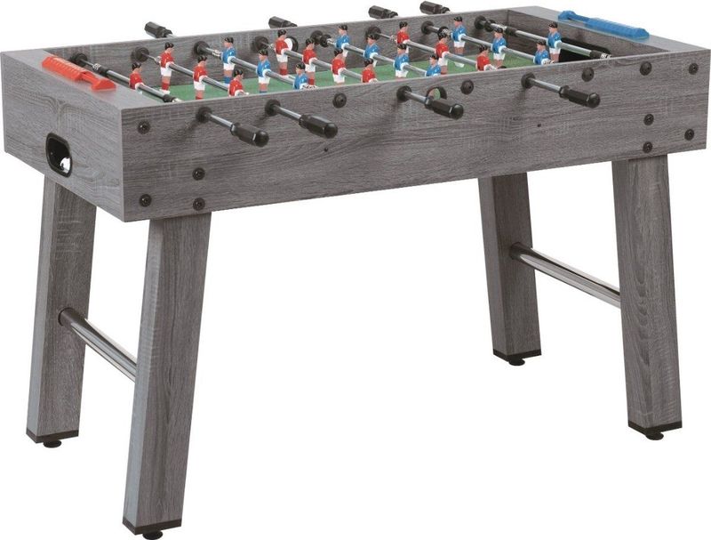 Garlando F-2 - Voetbaltafel - Kickertafel - Grijs Eiken - Telescopische stangen - Voetbal - Esdoorn - voor het hele gezin - inclusief 2 balletjes
