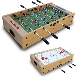 Garlando Speeltafel - F-Mini - 2-in-1 - voor kinderen - Tafelvoetbal en Airhockey tafel - Hout