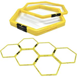 Toorx Fitness - Loopladder - Speedladder - Hexagonaal - 6 stukken - 3 meter - Opvouwbaar