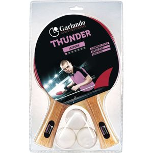 Garlando Thunder - Tafeltennisbatje Set - Pingpong - met 2 Bats en 3 Pingpong ballen