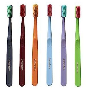 Betadent 1 x EXTRA SOFT tandenborstel, zachte borstelharen met afgeronde punten. Anti-plaque, anatomisch, 1 stuk, verschillende kleuren