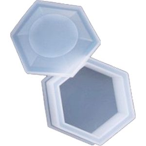 Fleur Fleur Siliconen Mal Hexagon Sieraden Bakje 9x9x4 cm.