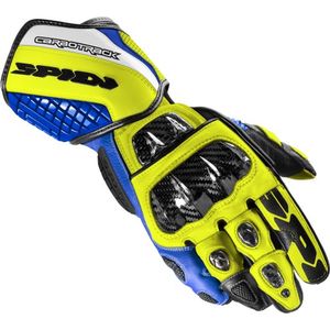 Spidi Carbo Track Evo, Handschoenen, blauw/geel, S