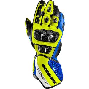 Spidi Carbo Track Evo, Handschoenen, blauw/geel, XL