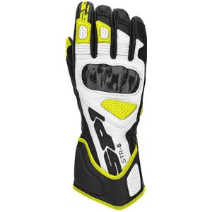 Spidi STR-6, handschoenen, Zwart/Wit/Neon-Geel, XL