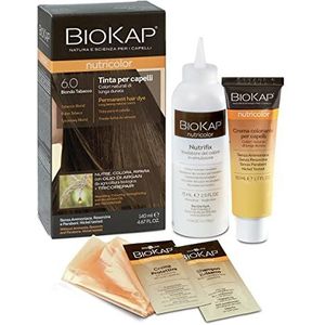 BIO KAP Nutricolor Haarverf zonder ammoniak, haarkleuring, verzorgt, kleurt en gerepareerd, 6,0 tabak blond, 140 ml