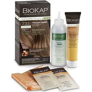BIOKAP RAPID Permanente haarkleur 7.33 gouden tarweblond | slechts 10 minuten inwerkingstijd | biologische arganolie - tricoREPAIR complex - veganistisch | optimale grijsdekking | tot 80% natuurlijke ingrediënten