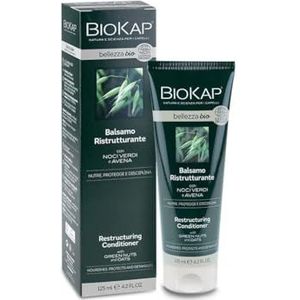 BIOKAP BELLEZZA Bio Restructuring Conditioner, 125 ml, geschikt voor alle haartypes, ontwart en verzorgt het haar, biologische extracten, veganistisch