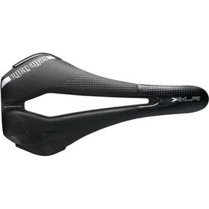 Selle Italia X-Bow TI 316 Superflow - Mountainbikezadel, Off-road Fietszadel, eMtb, Schokdempers, TI 316 Frame, Anatomisch Gat - Maat L3, Zwart/Grijs