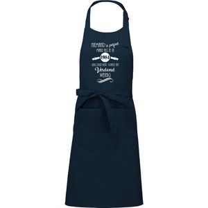 mijncadeautje - luxe keuken- barbecueschort - Niemand is perfect - 1984 - navy blauw