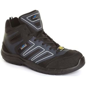 Aboutblu 5035203LA S3 ESD SRC Indianapolis Black Mid veiligheidsschoen waterafstotend, zwart.