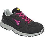 Diadora - Run II S3 SRC ESD - Werkschoenen - Zwart/Fuchsia Rood - Stalen Neus 200 J
