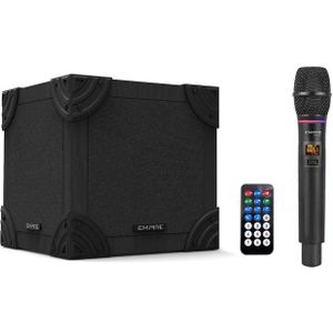 Empire Luidspreker Portatile Qubo Con Microfono 100w Micr.Ice Incluso (1 stuk, 100 W), HiFi + Home Cinema luidsprekers, Zwart