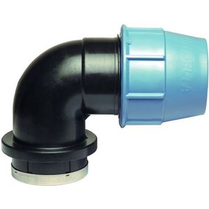 PE knie 90° klemkoppeling, 110 mm x 3'' bi.dr.