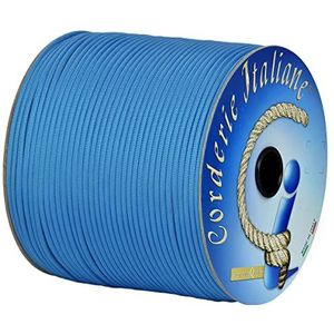 Paracord 550 Type III Basic, bleu clair 4 mm - 200 m, âme 7 fils, 100 % Made in Italy 006078302 Corderie italienne