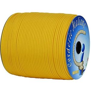 Paracord 550 Type III Basic Jaune 4 mm - 200 m, âme 7 fils, 100 % Made in Italy 006078357Corderie Italiane