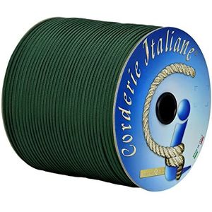 Paracord 550 Type III Basic Vert foncé 4 mm - 200 m, âme 7 fils, 100% Made in Italy 002078418 Corderie italienne