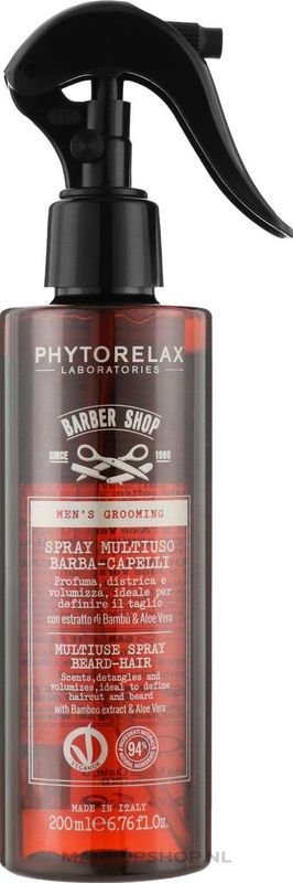 Phytorelax - Barbershop - Haar & Baard Spray - Multi-use - Bamboe-extract & Aloë Vera - 200ml