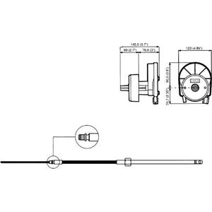 Ultraflex Stuurkabel M58  4.60 meter