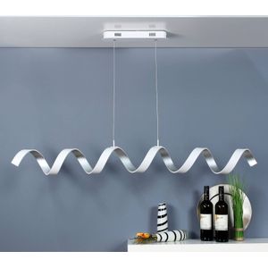Eco-Light LED hanglamp Helix, wit-zilver, lengte 125 cm