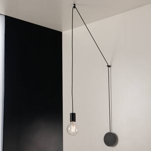 Eco-Light Hanglamp Habitat decentraal, 1-lamps, zwart