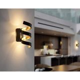 Eco-Light LED wandlamp Helix, zwart-goud, 26 cm