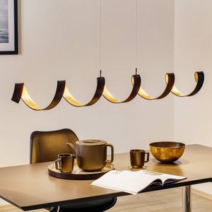 Eco-Light LED hanglamp Helix, zwart-goud, 125 cm