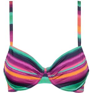 Gestreepte Bikinitop - Multicolour - Polyamide - Met Sluiting Achter