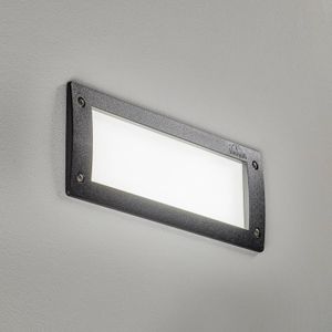 Fumagalli LED muur-inbouwlamp Leti 300 Square zwart, CCT