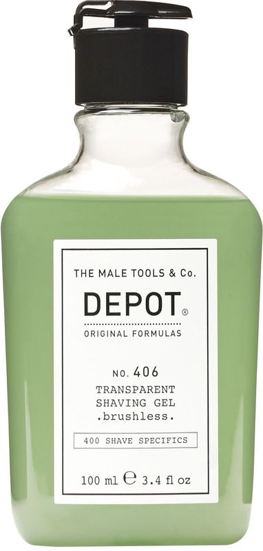 Depot - Transparent Shaving Gel Brushless - 100ml - Geschikt Voor Mannen