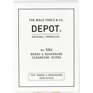 Depot - 504 Beard & Moustache Cleansing Wipes 12x - 87g